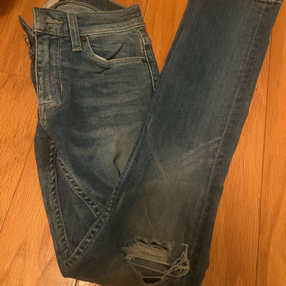 Hudson Jeans Women's Distressed Blue Skinny Jeans
